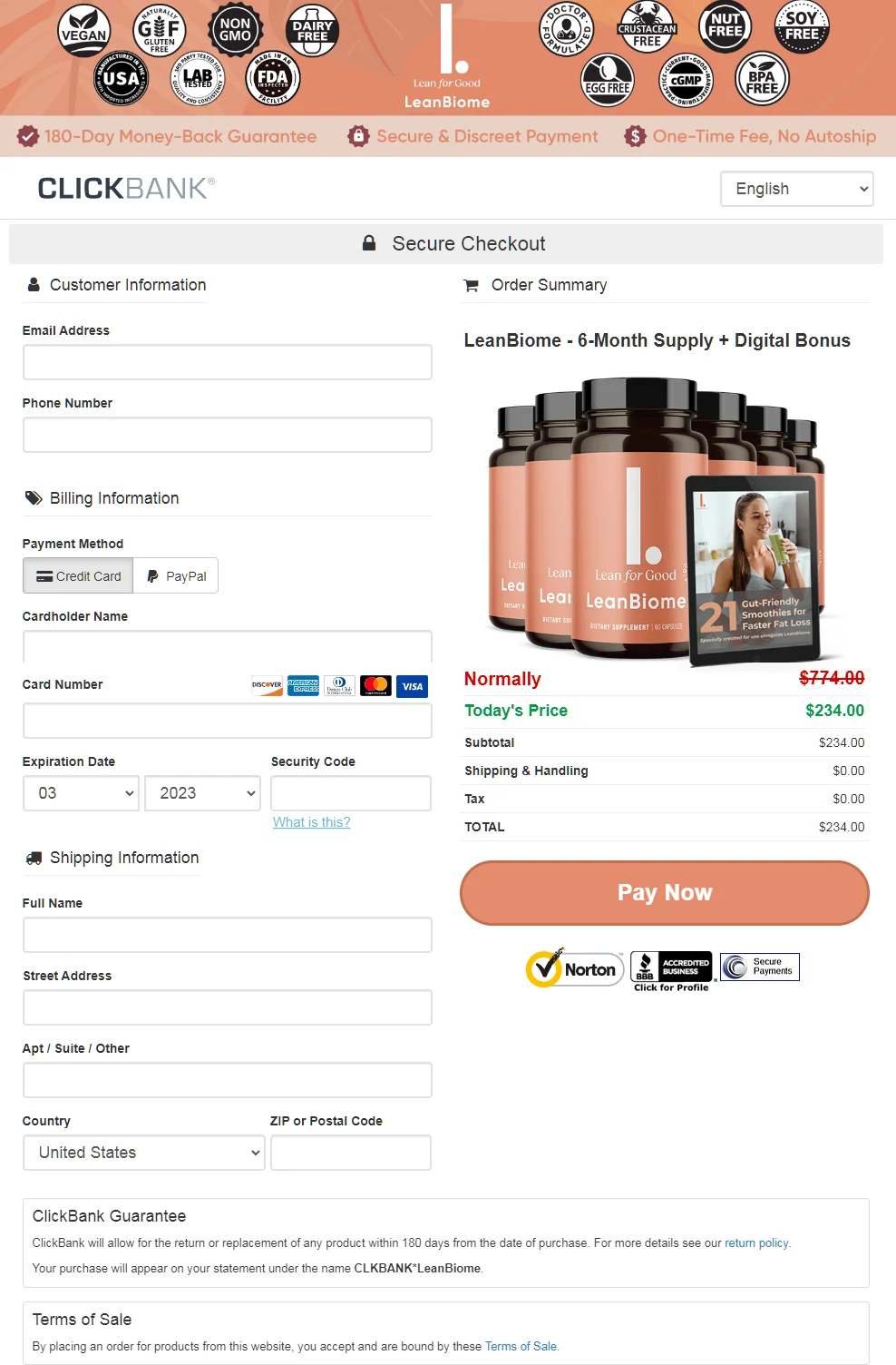 LeanBiome-pricing